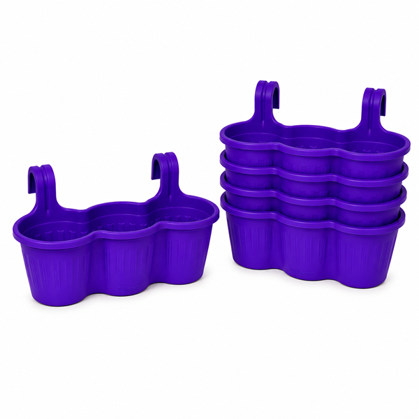 Jardinera Balcón Triple Morada