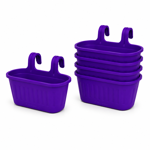 Jardinera Balcón Doble Morado
