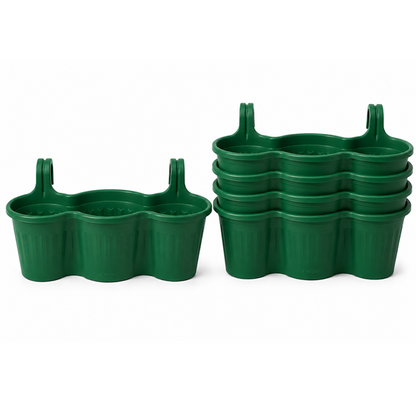 Jardinera Balcón Triple Verde Oscuro