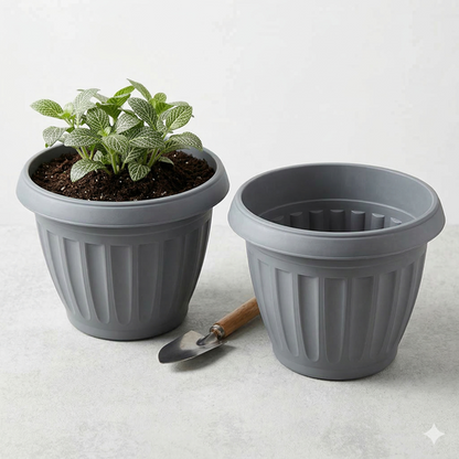 Macetero Redondo Acanalado 23 cm