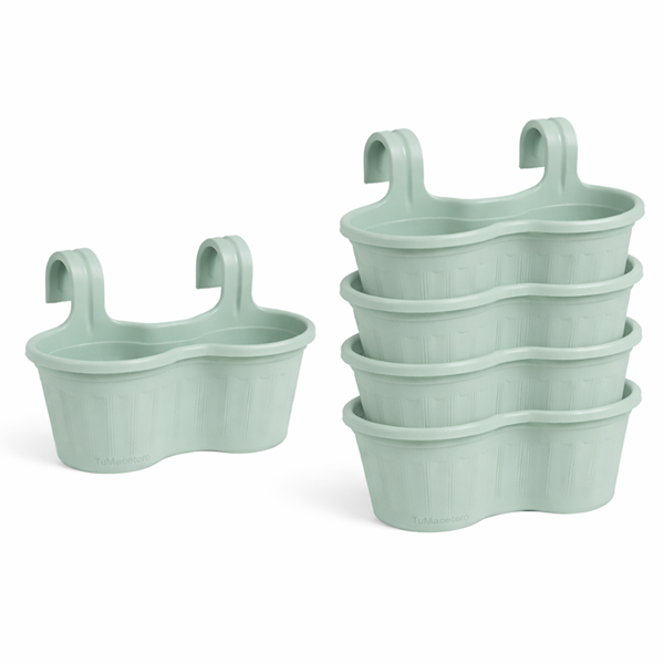 Jardinera Balcón Doble Curva Menta