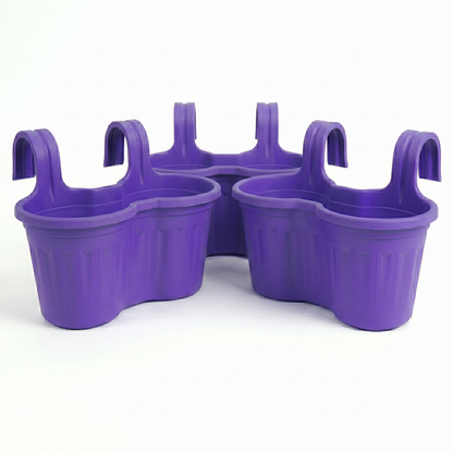 Jardinera Balcón Doble Curva Morada
