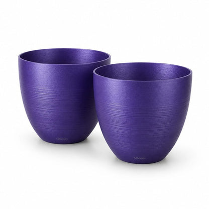 Macetero Colonial Morado Metalizado