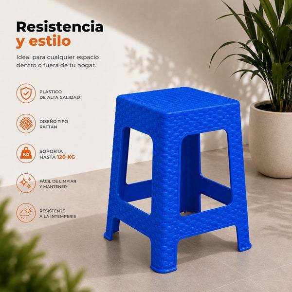 Piso Ratán Azul