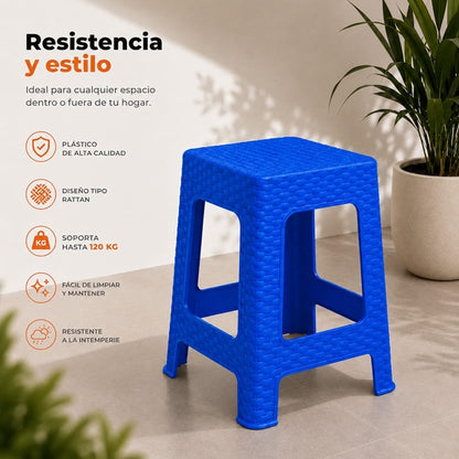 Piso Ratán Azul