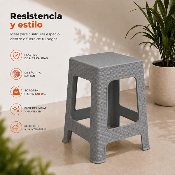 Piso Ratán Gris