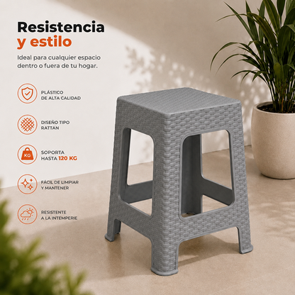 Piso Ratán Gris