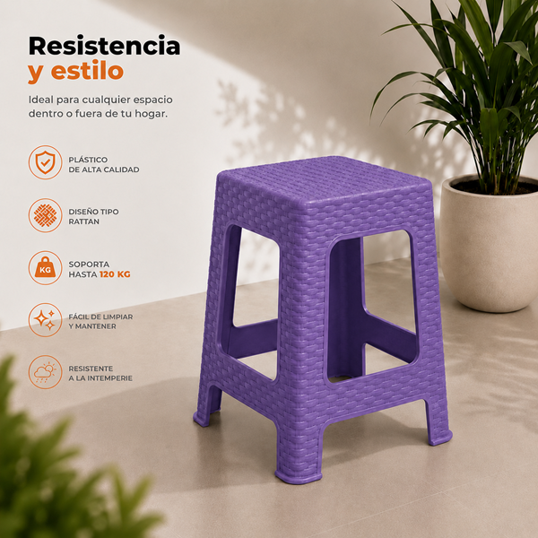 Piso Ratán Morado