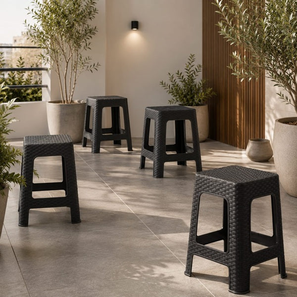 Piso Ratán Negro