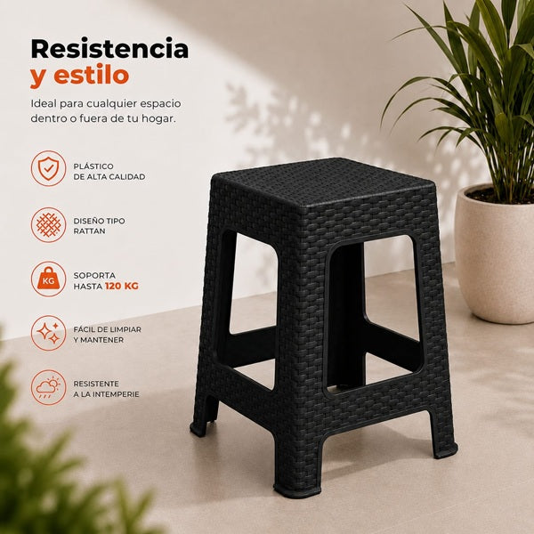 Piso Ratán Negro