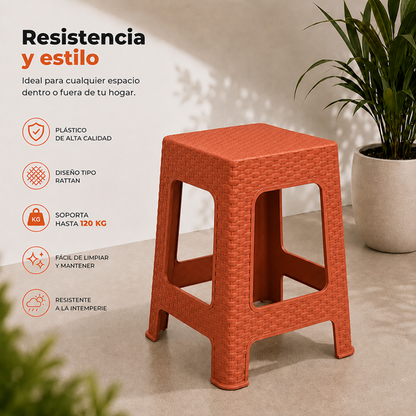 Piso Ratán Terracota