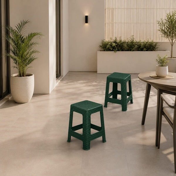 Piso Ratán Verde Oscuro