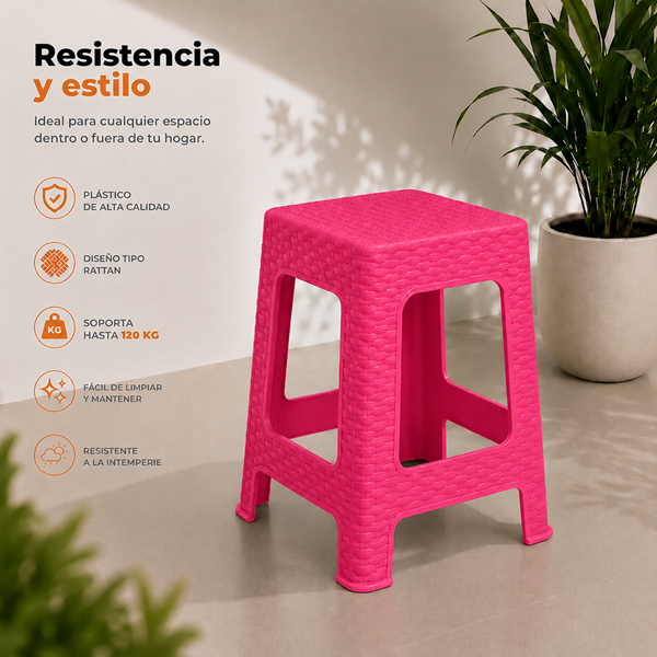 Piso Ratán Rosado