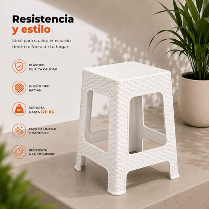 Piso Ratán Blanco