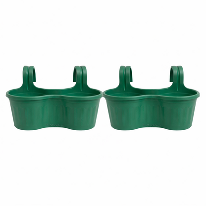 Jardinera Balcón Doble Curva Verde